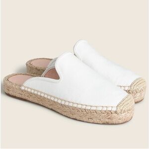 J. Crew Cream Espadrille Mules